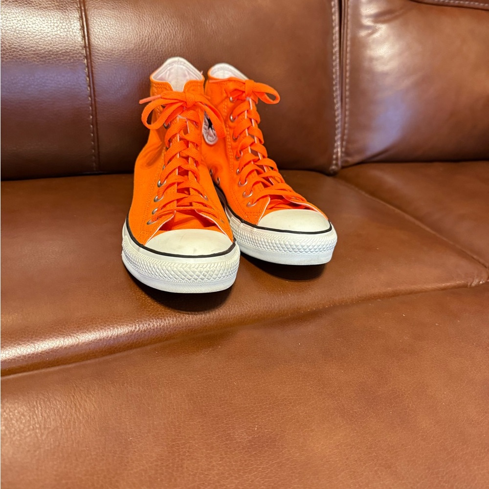Converse Bright Orange High-Tops